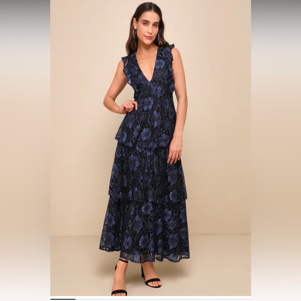 Lulus Blue and black dress